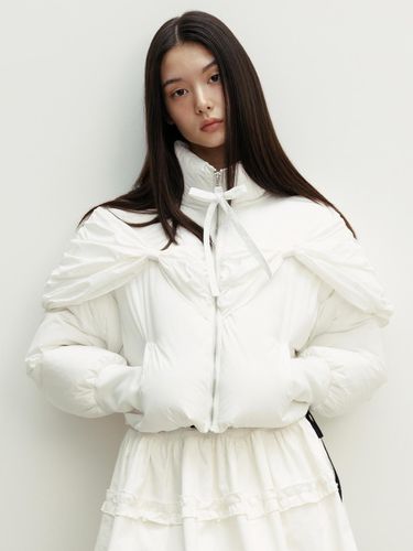 RIBBON PUFFER JACKET_TT4W001IV - THETIS - Modalova