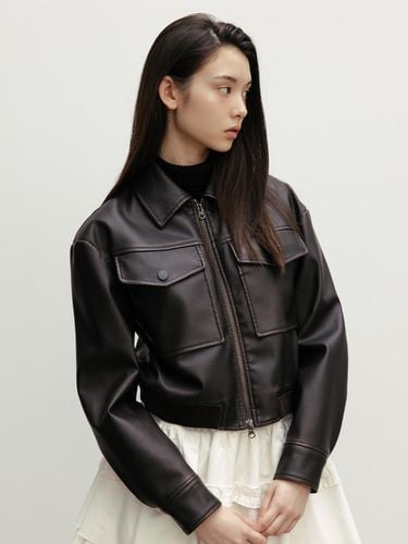 ECO LEATHER JACKET_TT4W009BR - THETIS - Modalova