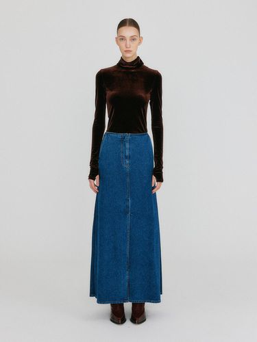 Straight Maxi Cotton Denim Skirt [] - EENK - Modalova