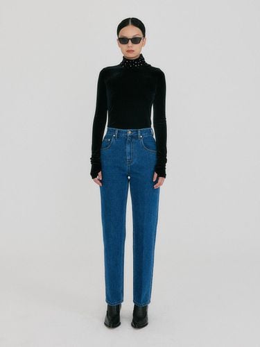 Cotton Slim Classic Denim Pants [Blue] - EENK - Modalova