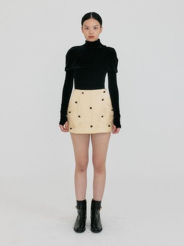 A-line Flower Mini Skirt [Yellow] - EENK - Modalova