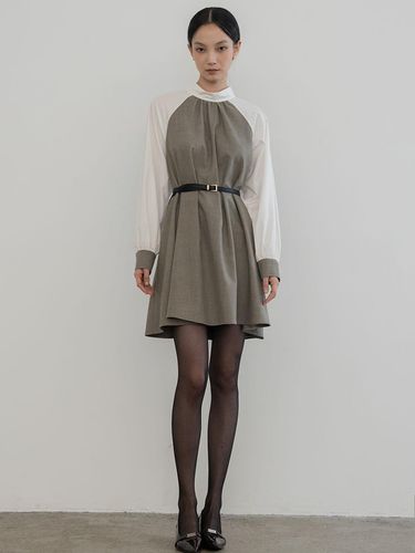 HALFNECK WOOL DRESS GREY - DEFEMME - Modalova