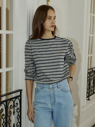 Double Stripe Puff Long Sleeve T-shirt - NONLOCAL - Modalova