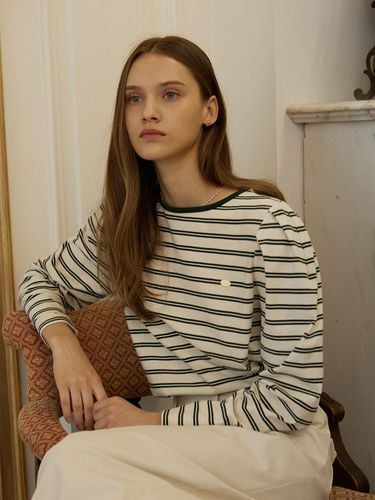 Double Stripe Puff Long Sleeve T-shirt - NONLOCAL - Modalova