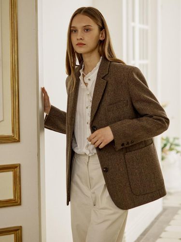 Three Button Wool Blend Classic Jacket - NONLOCAL - Modalova