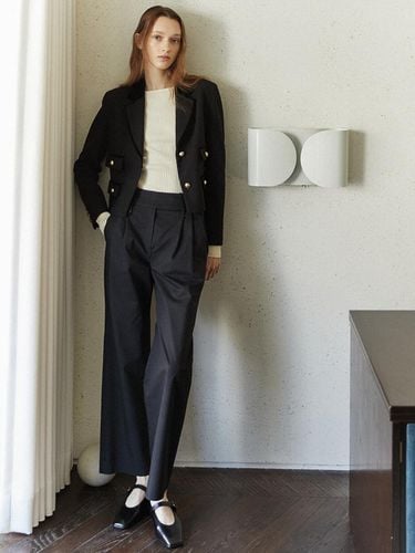 Tailored Twill Pants_Dark navy - LETQSTUDIO - Modalova