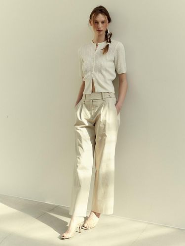 Tailored Twill Pants_Beige - LETQSTUDIO - Modalova