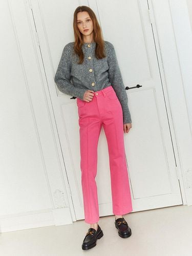 Pintuck Denim Pants_Pink - LETQSTUDIO - Modalova