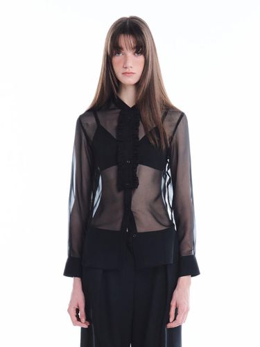 SILKY SHEER BLOUSE_BLACK - KILO - Modalova