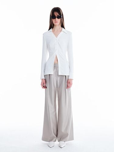 LOW WIDE SLACKS_SILVER - KILO - Modalova