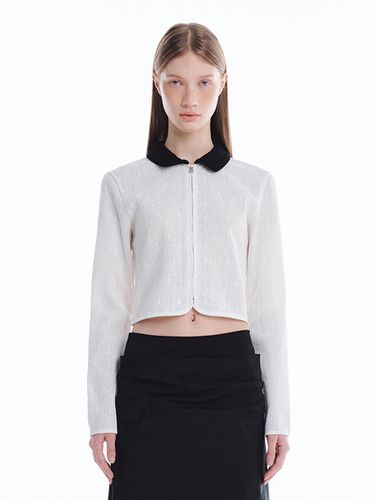 ROUND COLLAR LACE TOP_WHITE - KILO - Modalova