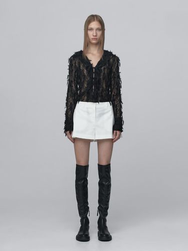 RUFFLE LACE CARDIGAN_BLACK - KILO - Modalova