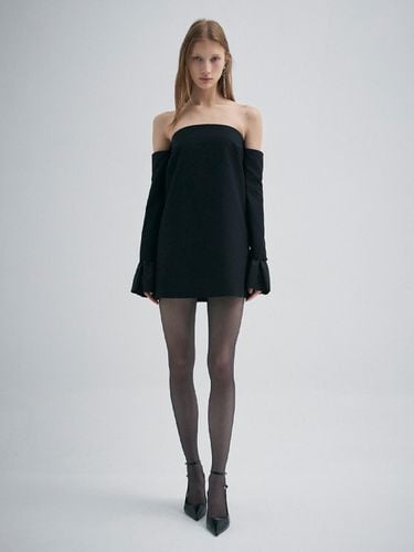 OFF SHOULDER MINI DRESS_BLACK - KILO - Modalova