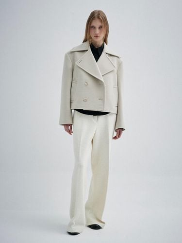 DOUBLE BREASTED HALF COAT_IVORY - KILO - Modalova