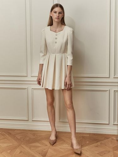 Tweed Flare Dress_Pearl - LETQSTUDIO - Modalova