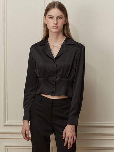 Satin Tailor Blouse_Black - LETQSTUDIO - Modalova