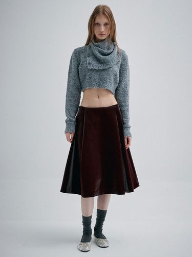 A LINE TUCKED SKIRT_BURGUNDY - KILO - Modalova