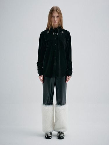 STRAIGHT LEATHER PANTS_BLACK - KILO - Modalova