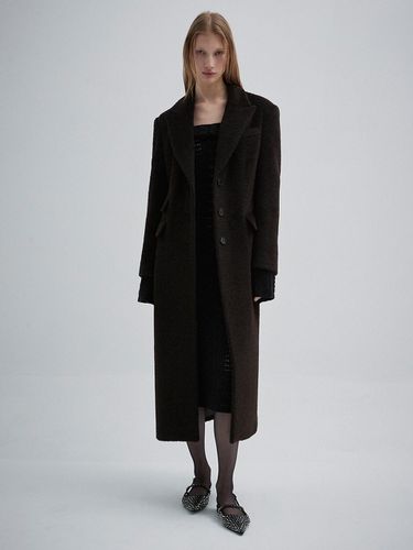 ALPACA WOOL COAT_DARK BROWN - KILO - Modalova