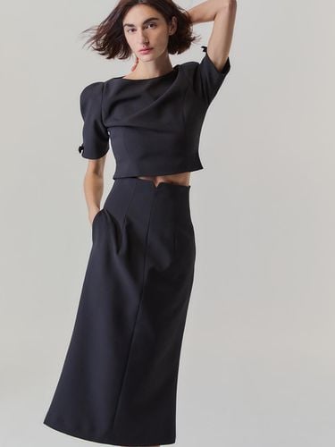 Portrait Suiting Midi Skirt_Black - LETQSTUDIO - Modalova