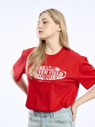 Vintage signature point short sleeve t shirt_red - CLEVER FIELD - Modalova