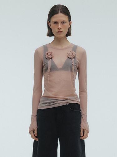 CORSAGE MESH TOP_SKIN BEIGE - KILO - Modalova