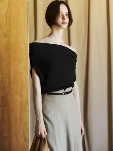 Gentle Wool Jersey Top_Black - LETQSTUDIO - Modalova