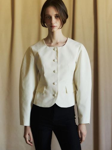 Volume Sleeve Jacket_Ivory - LETQSTUDIO - Modalova