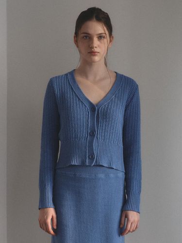 Cropped cardigan setup (blue) - LEI AVERY - Modalova