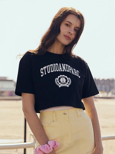 Cropped T Shirt_Black - Studio & Parc - Modalova