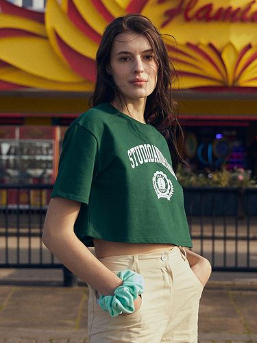 Cropped T Shirt_Green - Studio & Parc - Modalova