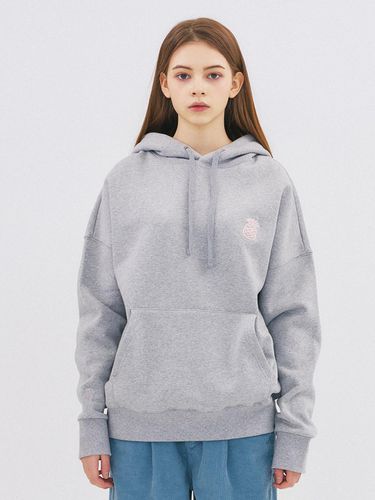 SMALL MONO HOODIE_MELANGE GRAY - PINK PINEAPPLE - Modalova