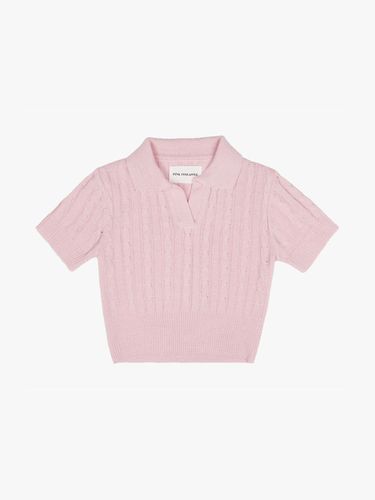 CABLE HENRY NECK PULLOVER_PINK - PINK PINEAPPLE - Modalova