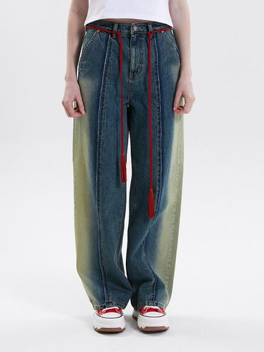 TIN WASHED WIDE PANTS_INDIGO - PINK PINEAPPLE - Modalova