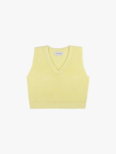 V-NECK BOXY VEST_YELLOW - PINK PINEAPPLE - Modalova