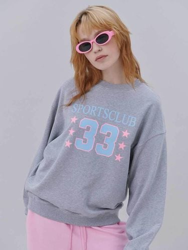 Sportsclub Star Sweatshirt (MELANGE GREY) - The Sweat. - Modalova