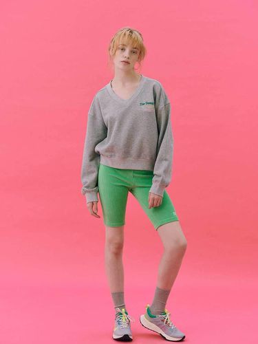 Velour Biker Shorts (GREEN) - The Sweat. - Modalova