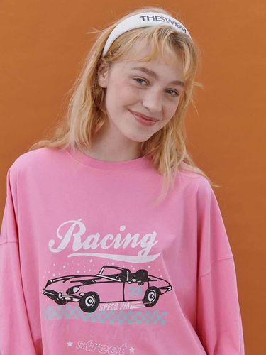 Racing Oversized fit T shirt (PINK) - The Sweat. - Modalova