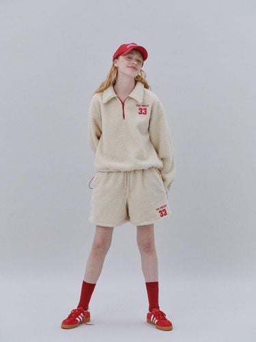 Shearling Half Zip up Sweatshort - The Sweat. - Modalova