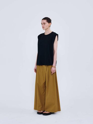 SOLID WRAP WIDE PANTS - KHAKI - LUMINOAR - Modalova