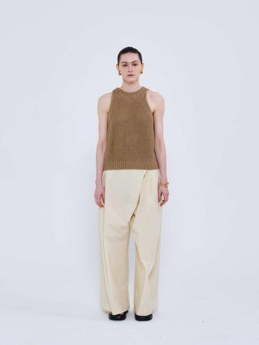 SOLID WRAP WIDE PANTS - ECRU - LUMINOAR - Modalova