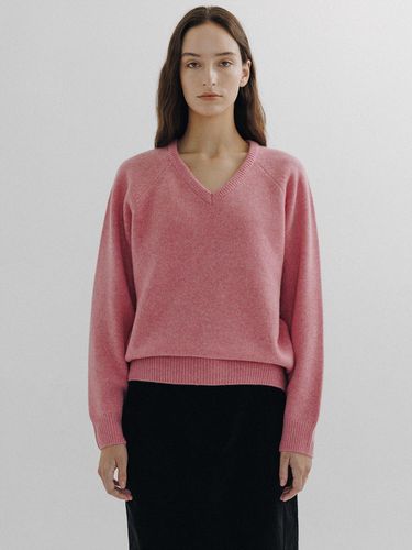 Cashmere Blended V neck Knit (Pink) - peces - Modalova