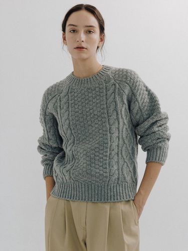 Cable Wool Knit (Gray) - peces - Modalova