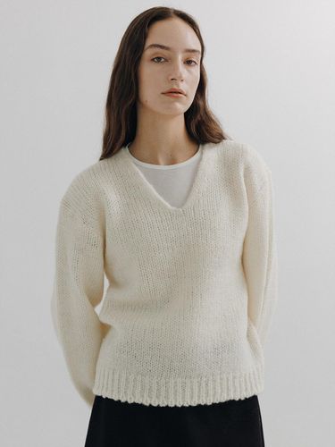 Chunky v neck sweater - peces - Modalova