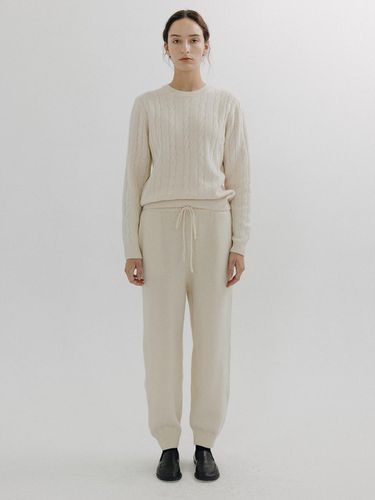 Wool Knitted Jogger pants - peces - Modalova