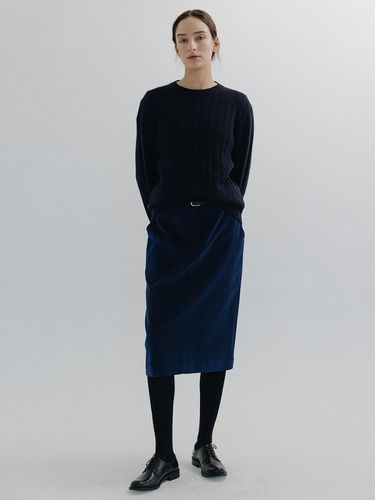 Corduroy h line skirt (Blue) - peces - Modalova