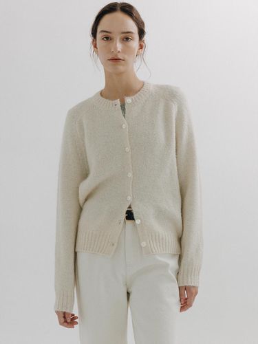 Alpaca cardigan (Off white) - peces - Modalova