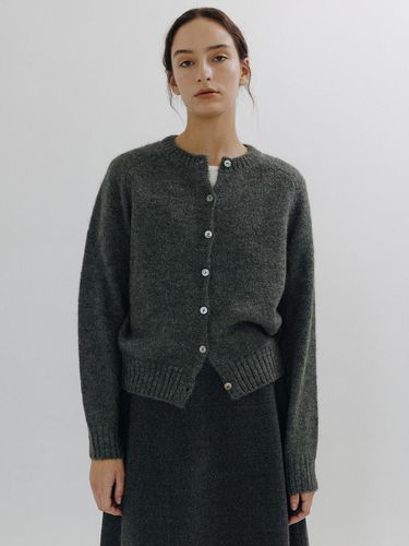 Alpaca cardigan (Dark Gray) - peces - Modalova