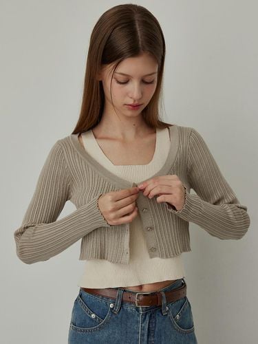 Layered Crop Knit - Beige - HYBERNAT - Modalova