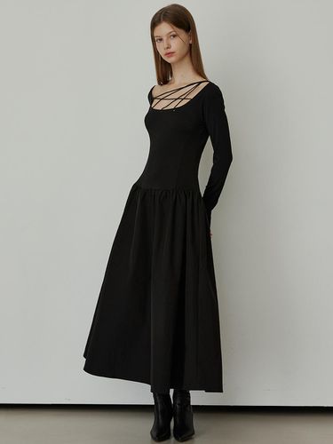 String Waist Stitch Long Dress - HYBERNAT - Modalova